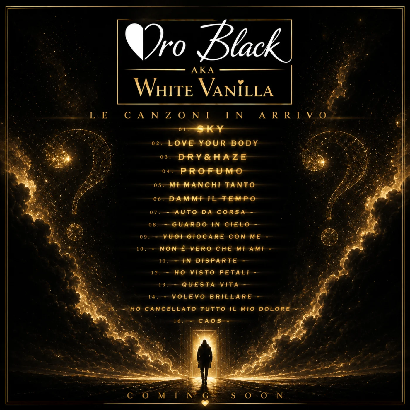 Tracklist canzoni in arrivo OroblackAkaWhiteVanilla